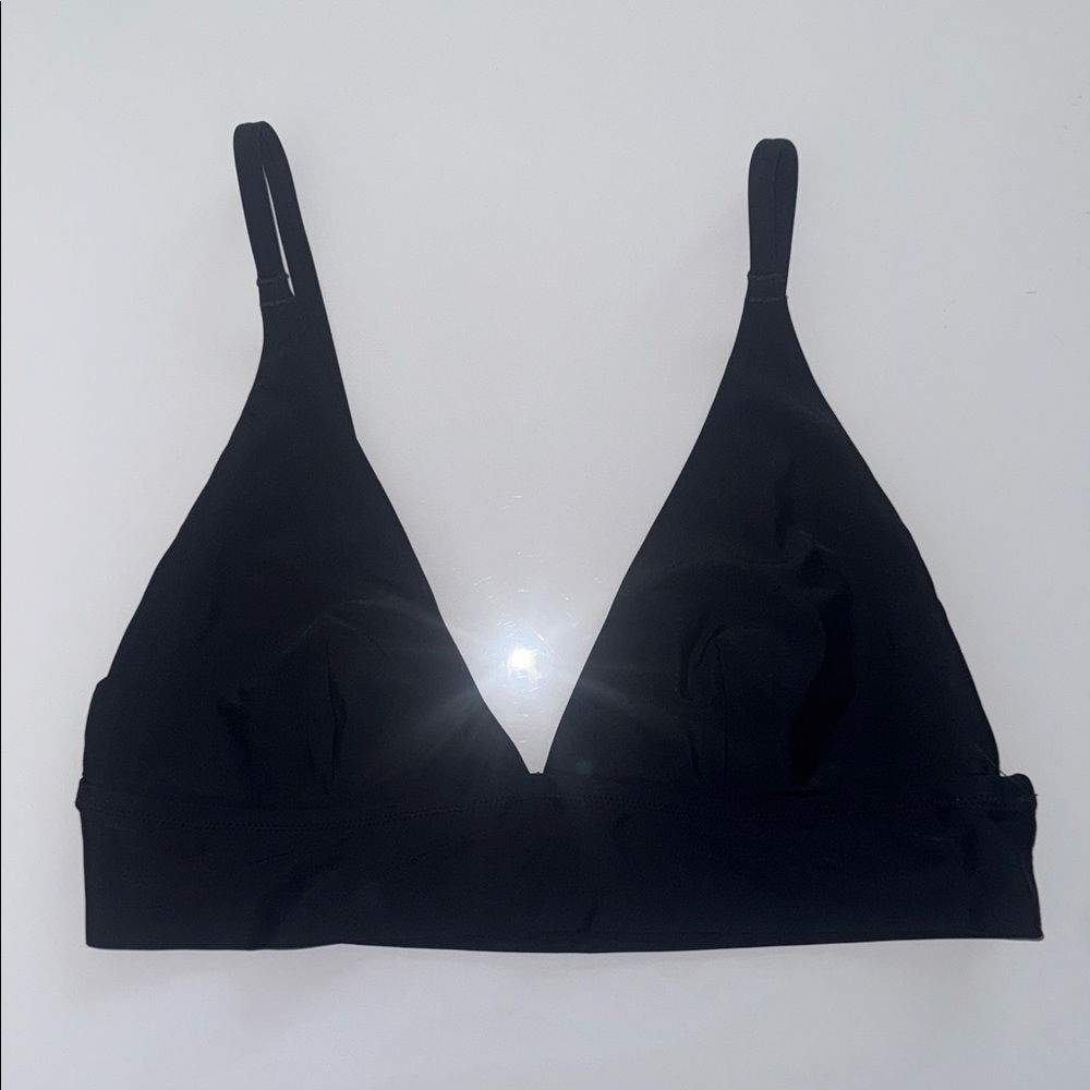 Black Wireless Triangle Bralette - Women Intimates